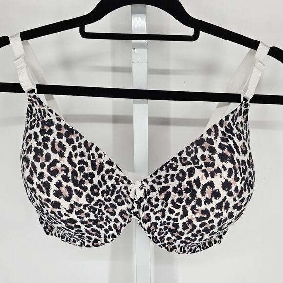 Maidenform Womens Sz 38DD Classic Lightly Lined T Shirt Bra Leopard Print - Picture 1 of 4